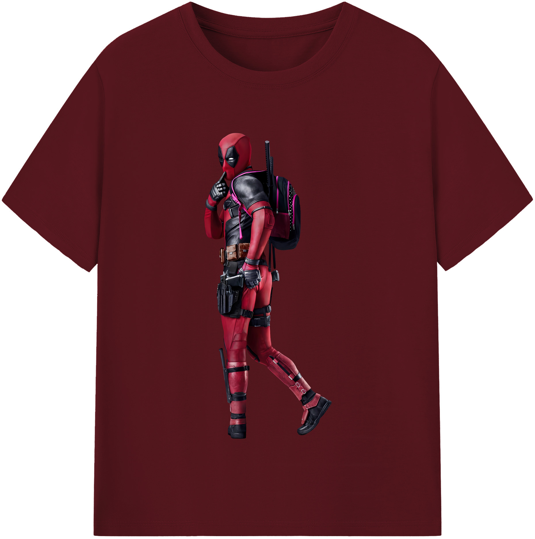 （画像用） Deadpool デッドプール 綿100％半袖Tシャツ（フロントプリント）